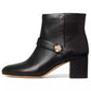 Women's Spade Flower Block Heel Ankle Booties