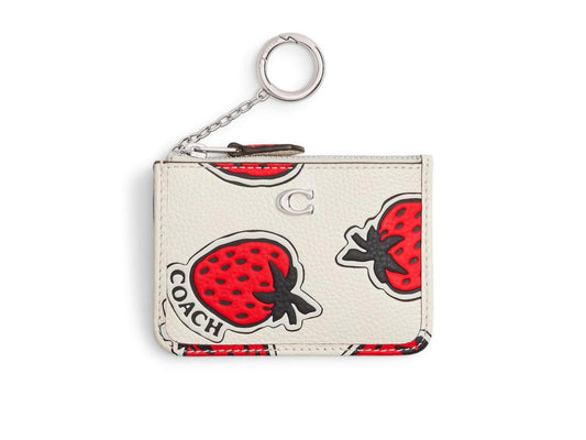 Mini Skinny ID Case with Strawberry Print