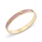 Signature Faux Stone Tea Rose Enamel Bangle Boxed Bracelet