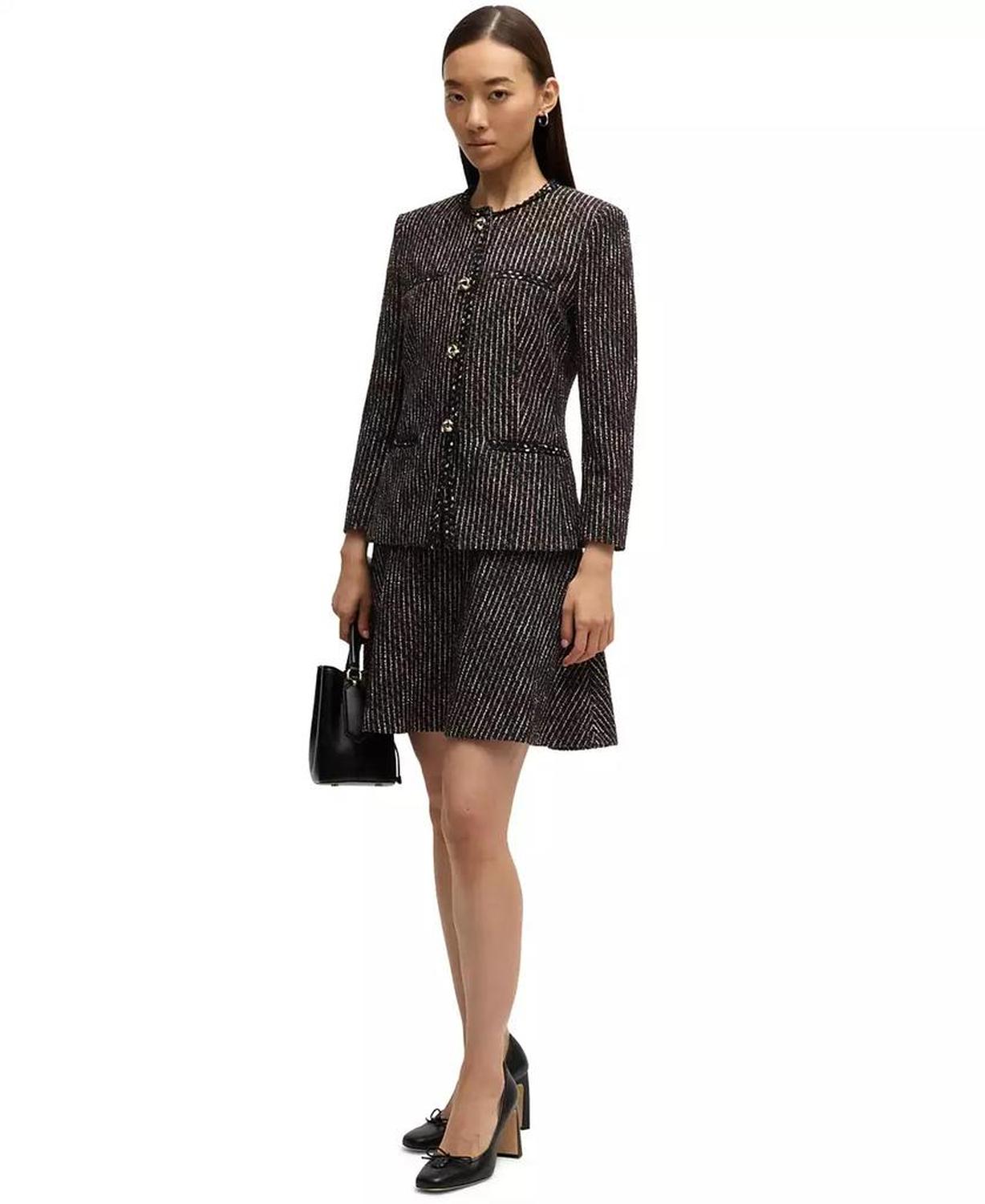 Women's Boucle Tape-Trim Dress