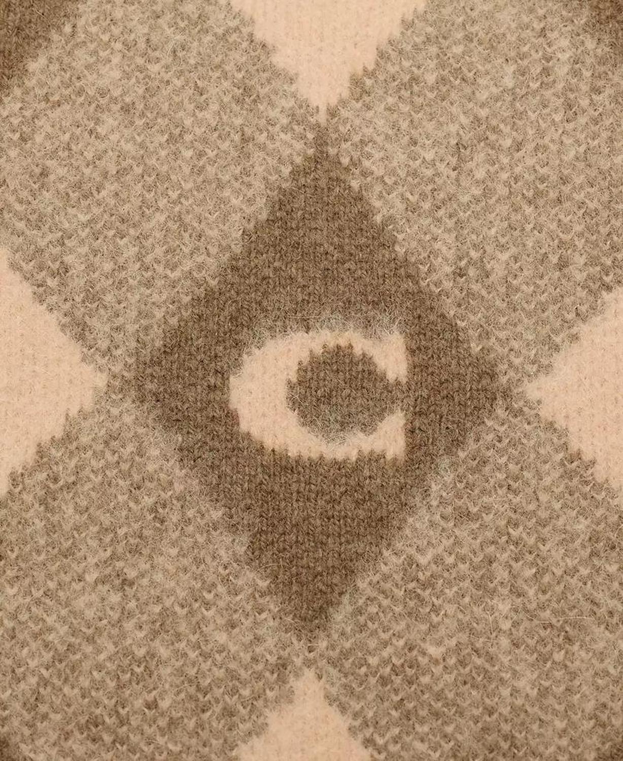 Women's Argyle Knit Muffler Scarf