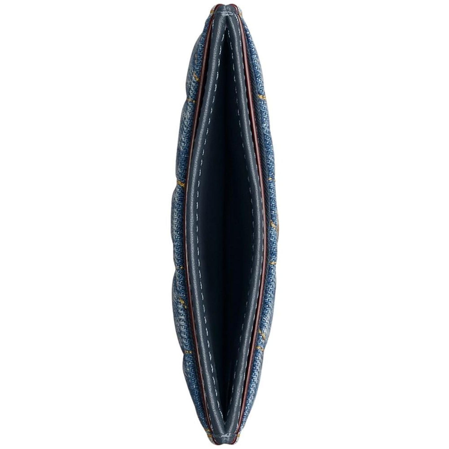 Essential Denim Card Case with Quilting