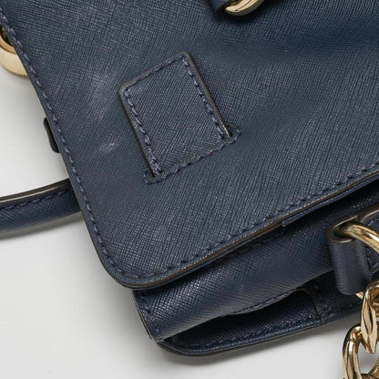 Michael Michael Kors Navy Leather Large Hamilton North South Tote