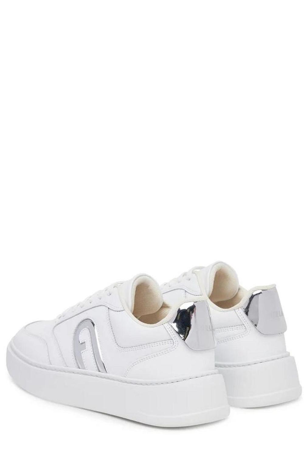 Furla Round Toe Lace-Up Sneakers