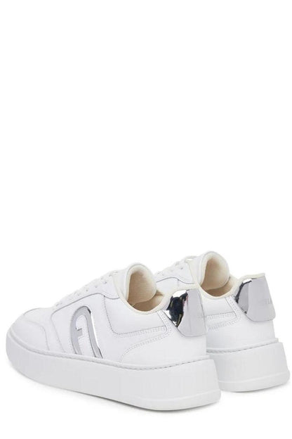 Furla Round Toe Lace-Up Sneakers