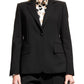 Golden Doppia Crepe Jacket In Black