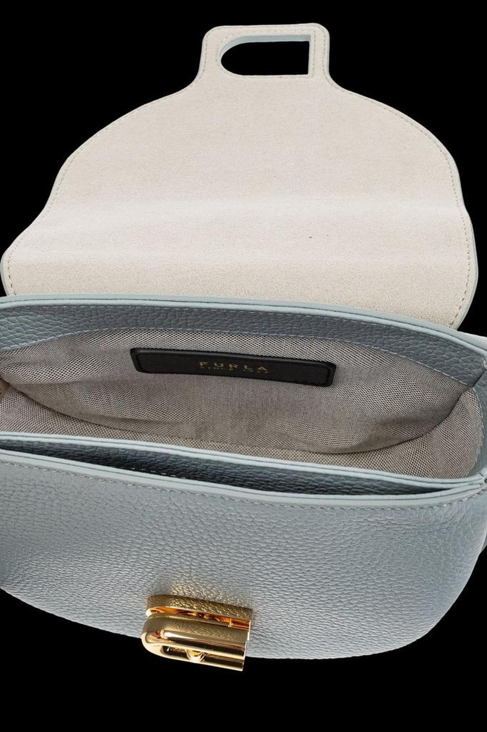 Furla Logo Plaque Foldover-Top Shoulder Bag