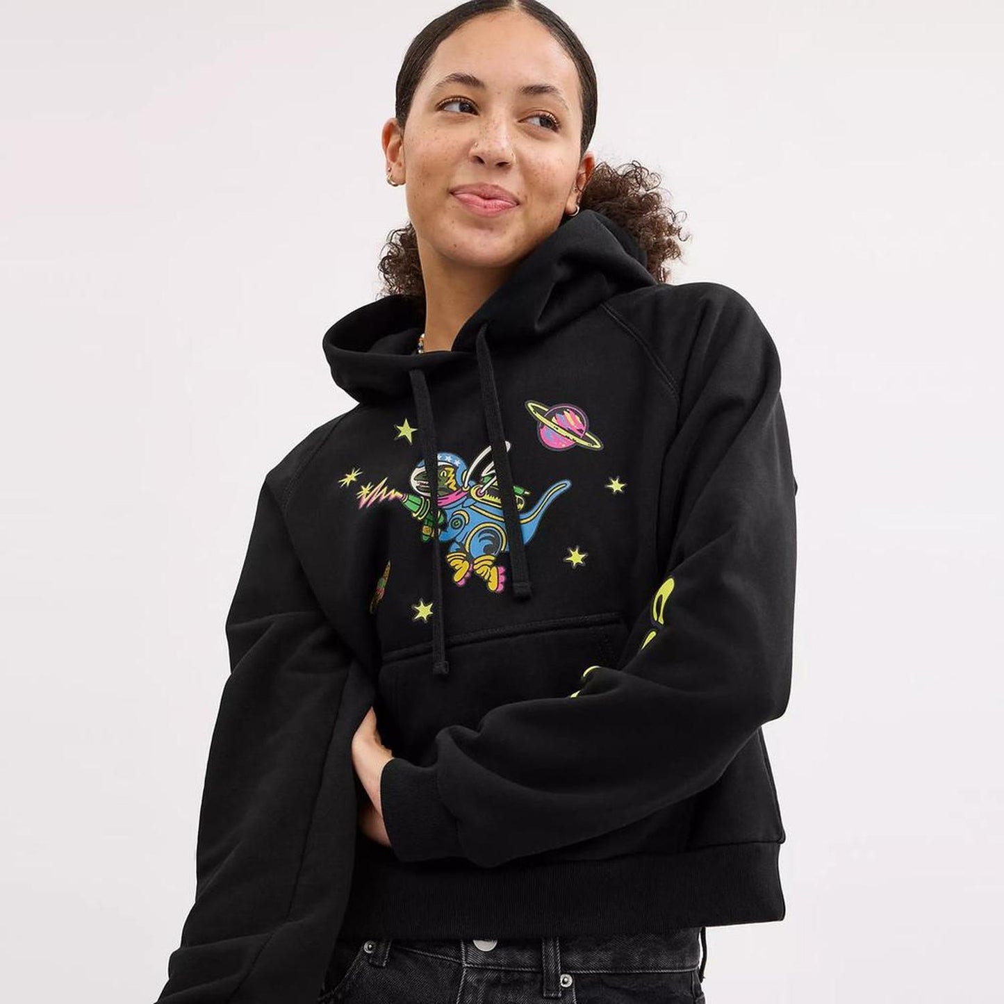 Cosmic Coach Rexy Print Raglan Hoodie