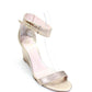 Kate Spade Womens Metallic Open Toe Ankle Buckled Wedge Heels Gold