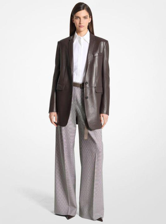 Leather Boyfriend Blazer