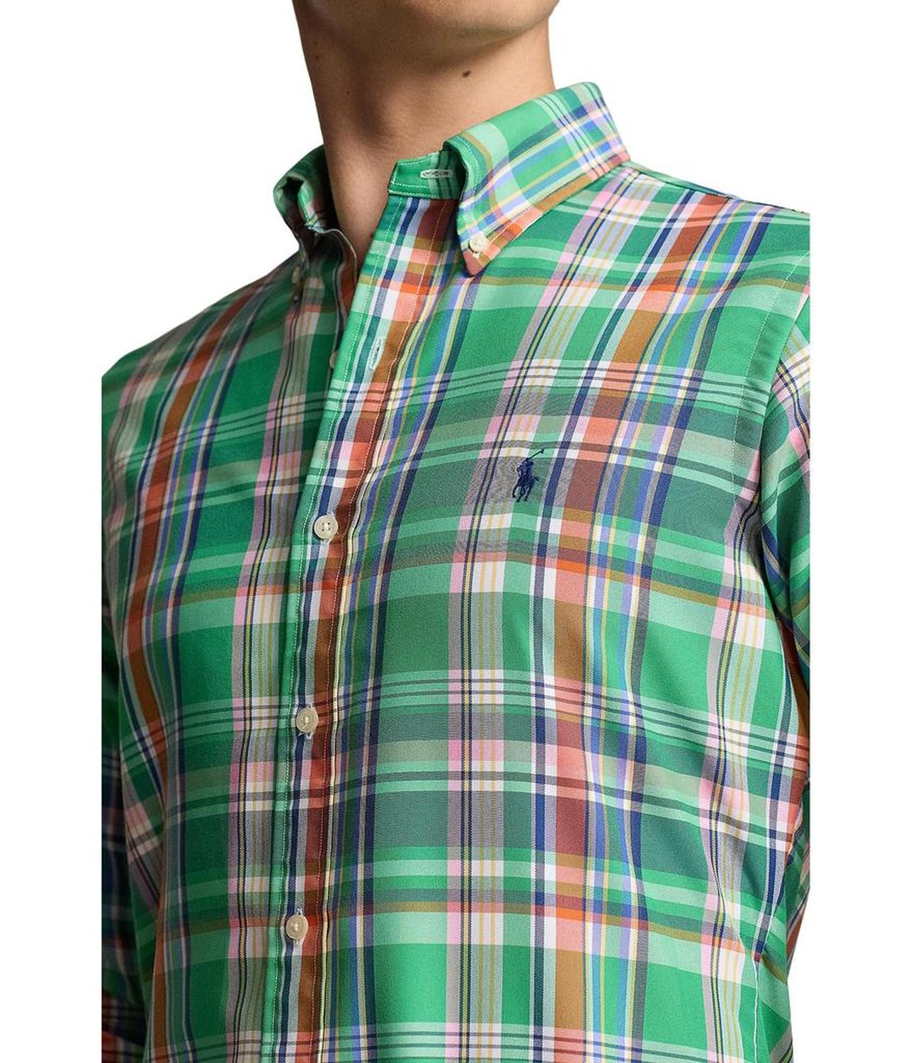 Classic Fit Plaid Oxford Shirt