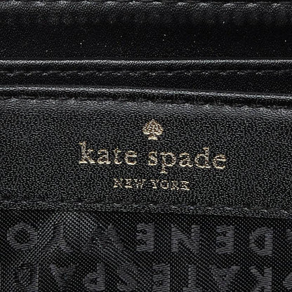 Kate Spade Blue Floral Print Leather Zip Around Wallet
