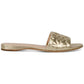 Emmie Mid Womens Leather Embossed Slide Sandals