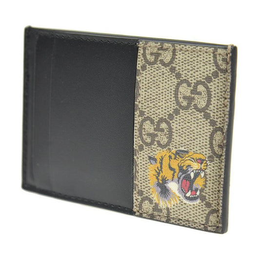 Gucci  Gg Supreme Canvas Tiger Card Holder