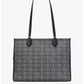 Women's Spade Flower Coated Canvas Large Tote Bag