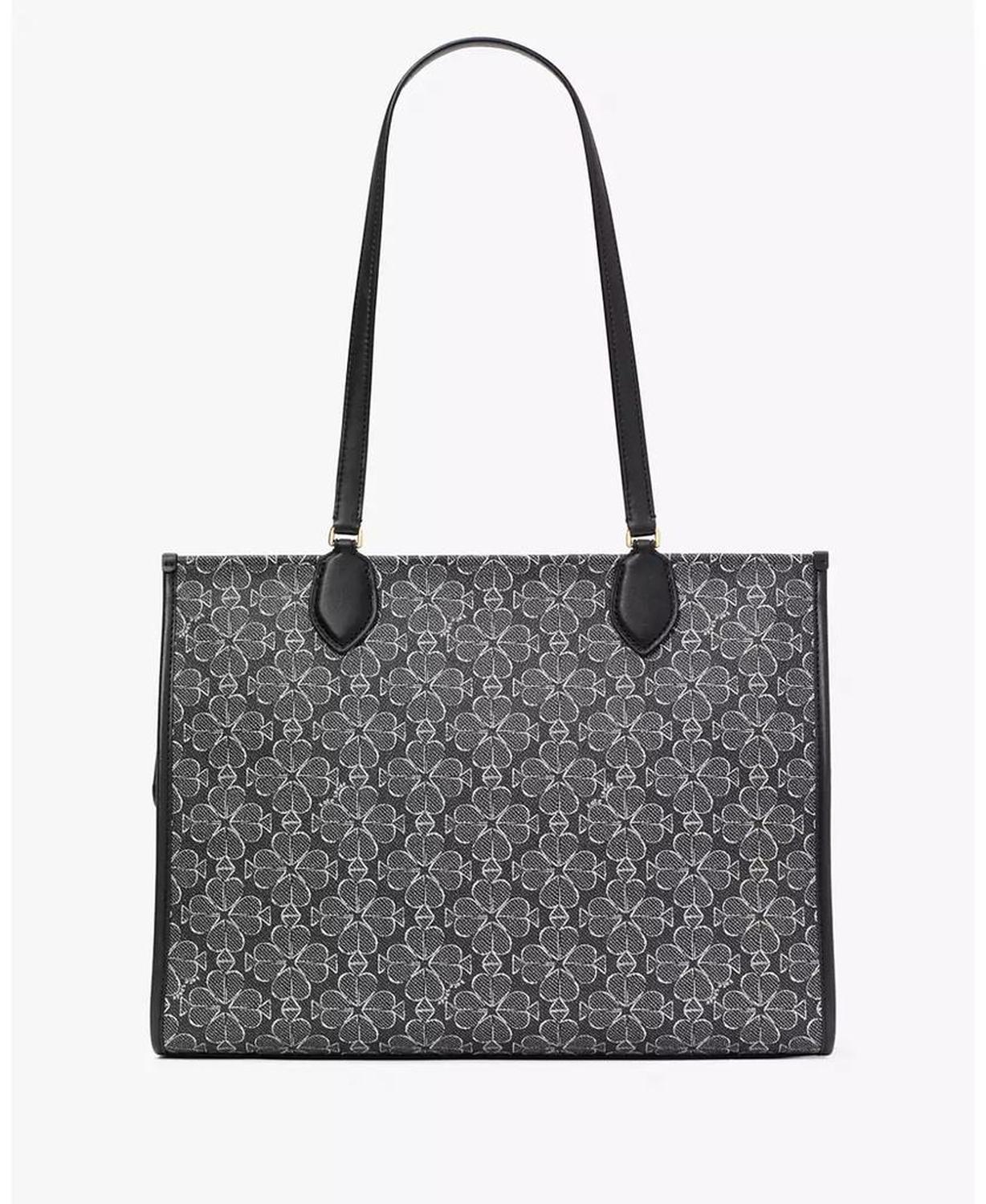 Women's Spade Flower Coated Canvas Large Tote Bag