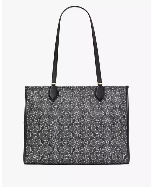 Women's Spade Flower Coated Canvas Large Tote Bag