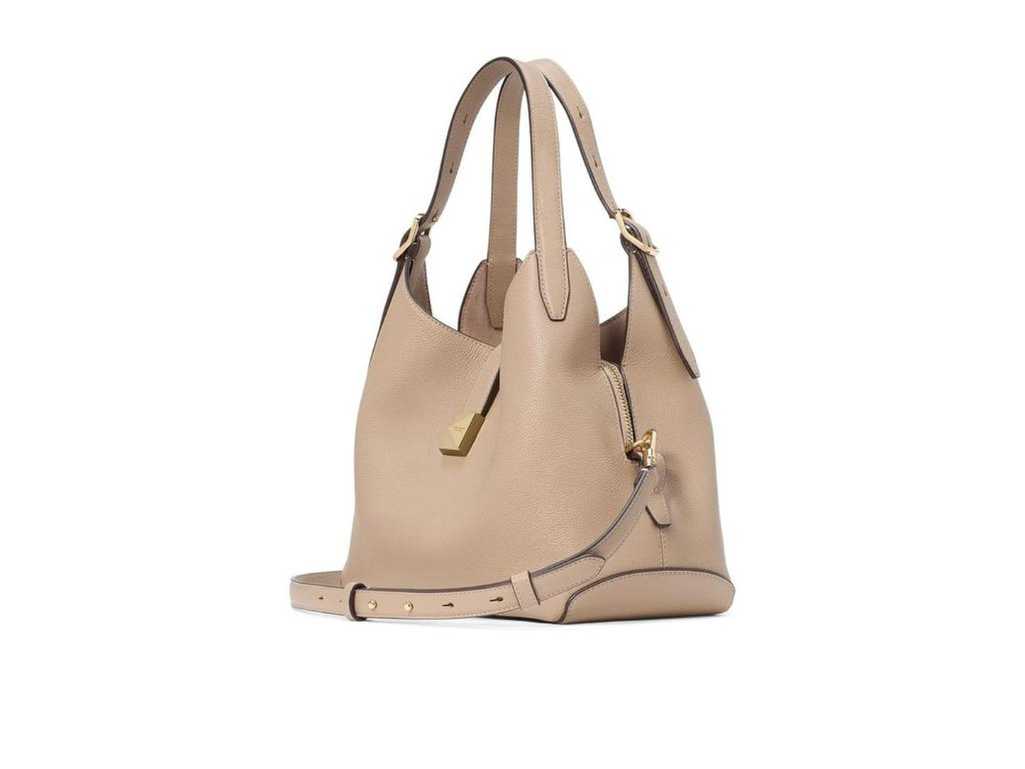 Deco Pebbled Leather Medium Crossbody Tote