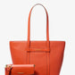 Jet Set 2-in-1 Pebbled Leather and Logo Tote Bag