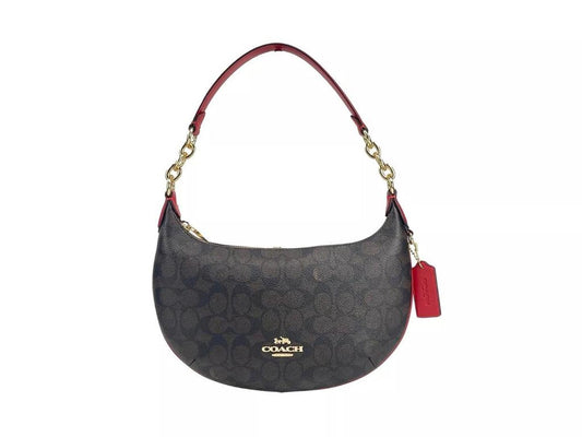 COACH Payton Signature PVC Leather Shoulder Bag Women's