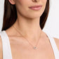 Cubic Zirconia Logo Pendant Necklace