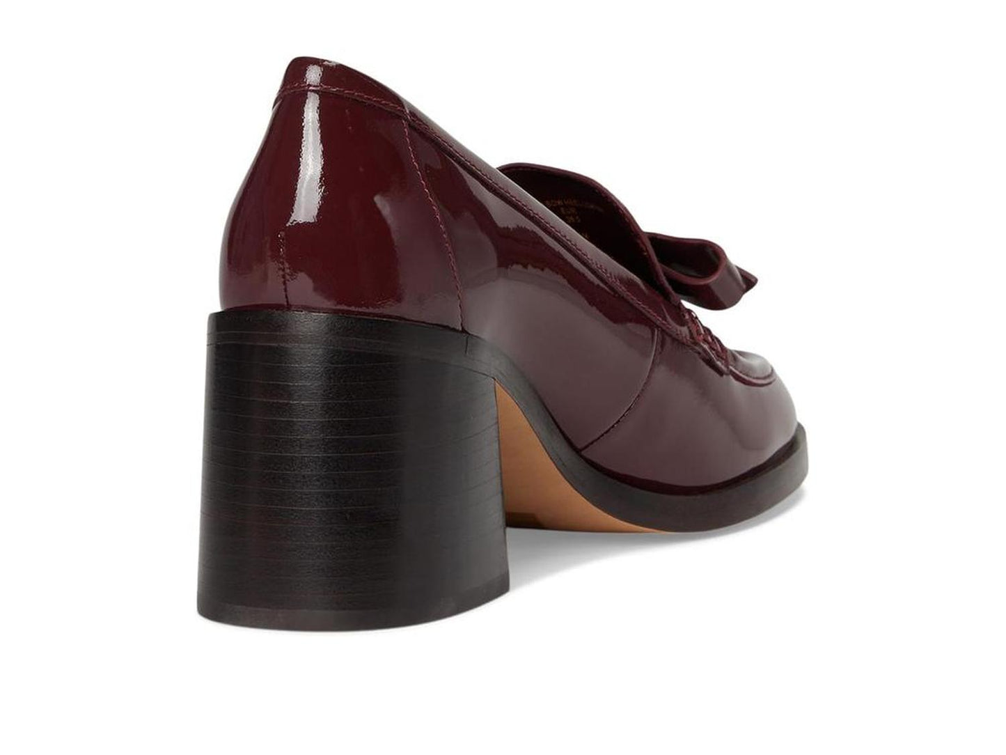 Deco Bow Patent Leather Heeled Loafers