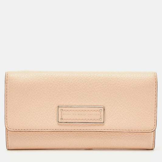 Marc By Marc Jacobs Peach Leather Too Hot To Handle Trifold Wallet