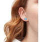 Gold-Tone Color Cubic Zirconia Stud Earrings