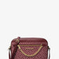 Jet Set Large Metallic Logo Jacquard Crossbody Bag