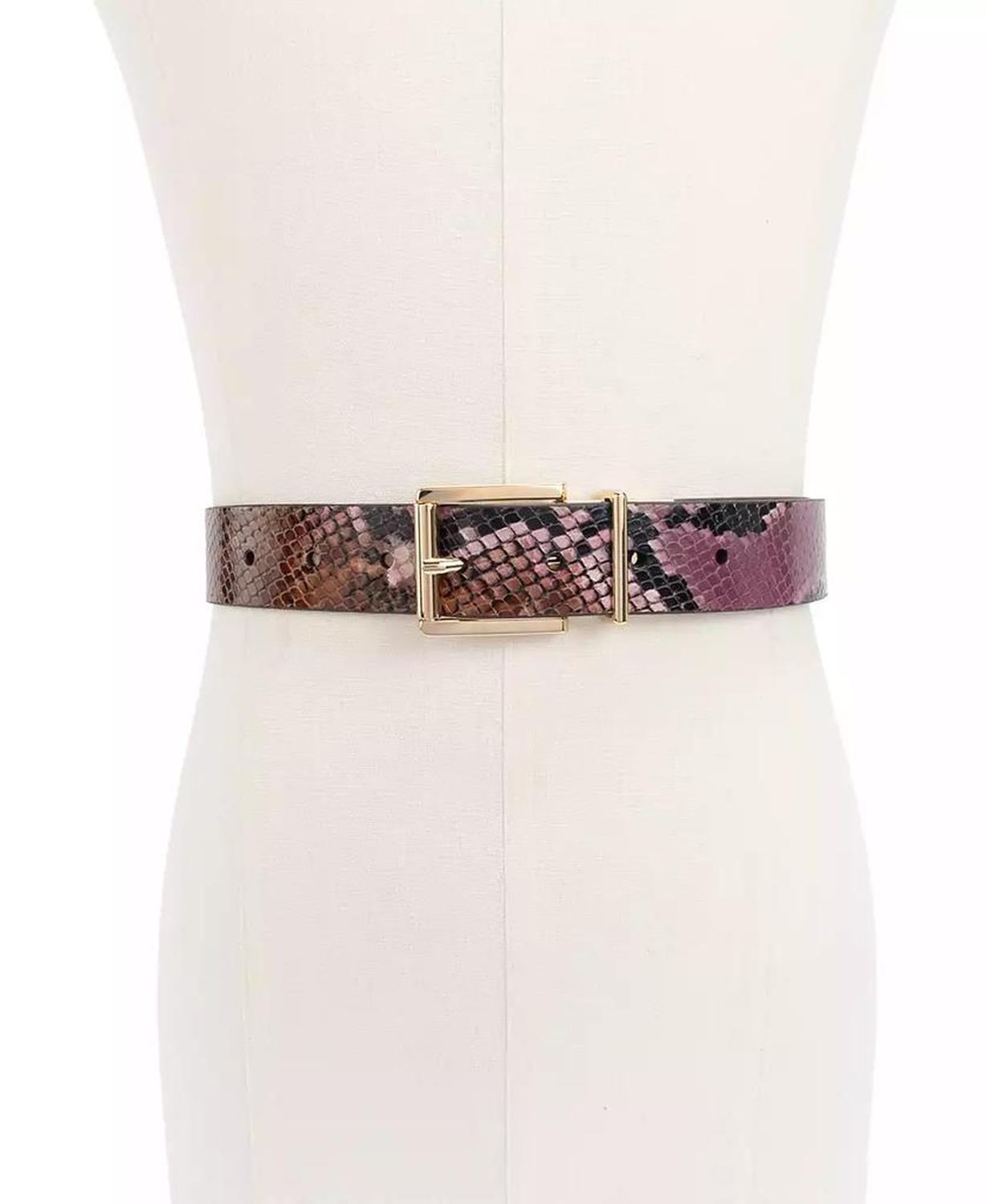 Women's 32mm Snake Embossed Reversible Belt