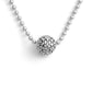 Rhodium Signature Quilted Orb Pendant Necklace