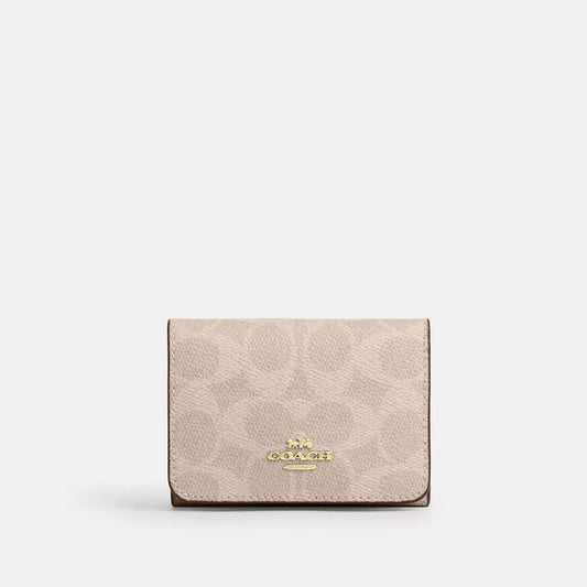 Card Holder Wallet In Blocked Signature Canvas