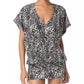 Women's Printed V-Neck Caftan Cover-Up Dress