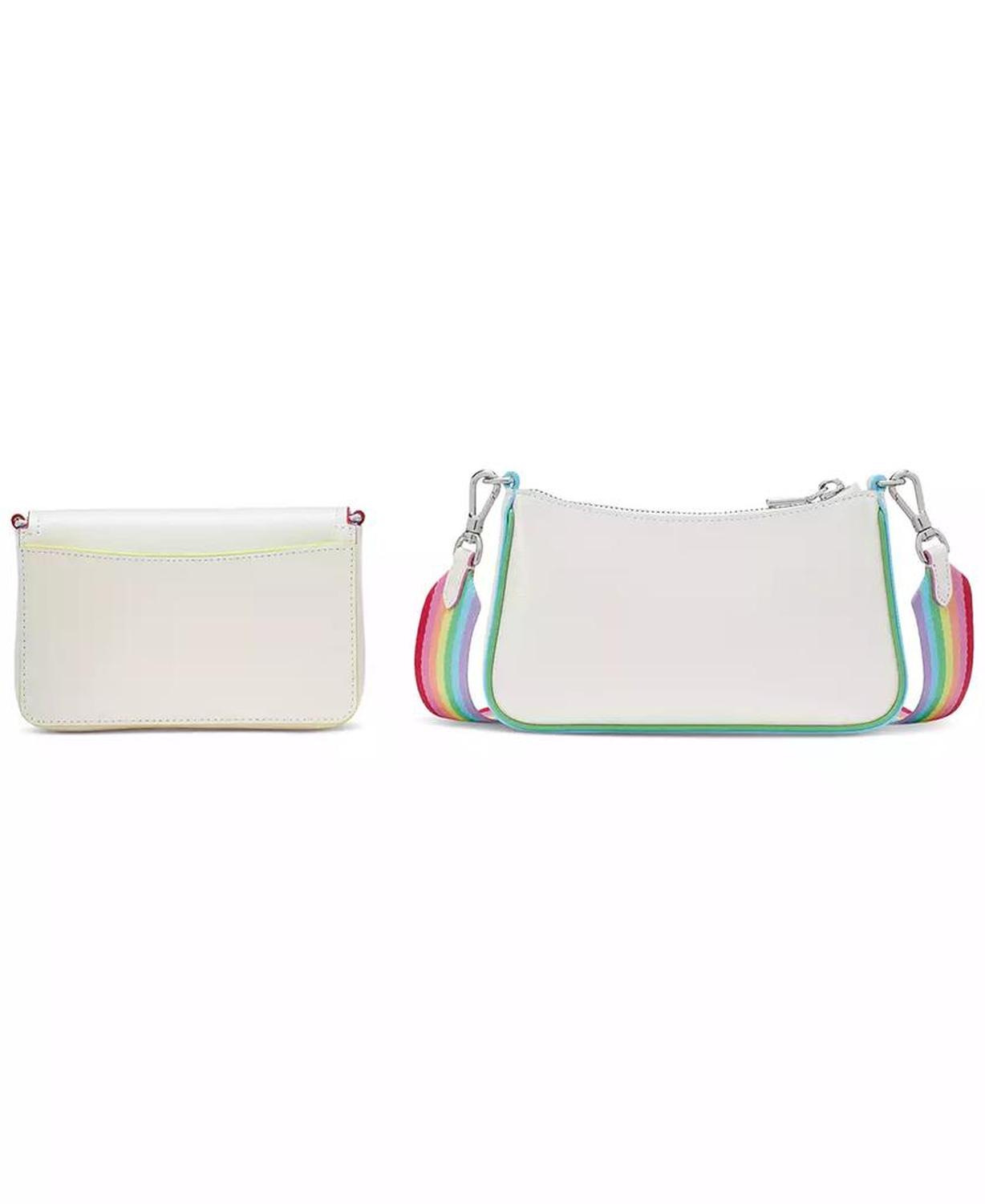 Double Up Rainbow Leather Crossbody