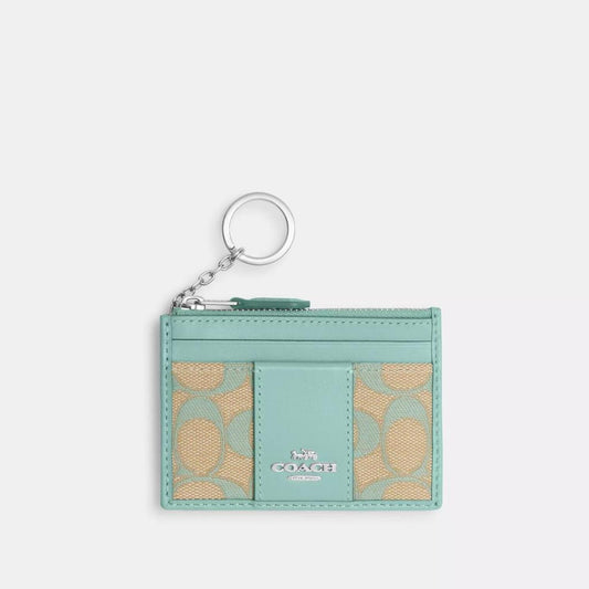 Coach Outlet Mini Skinny Id Case In Signature Jacquard