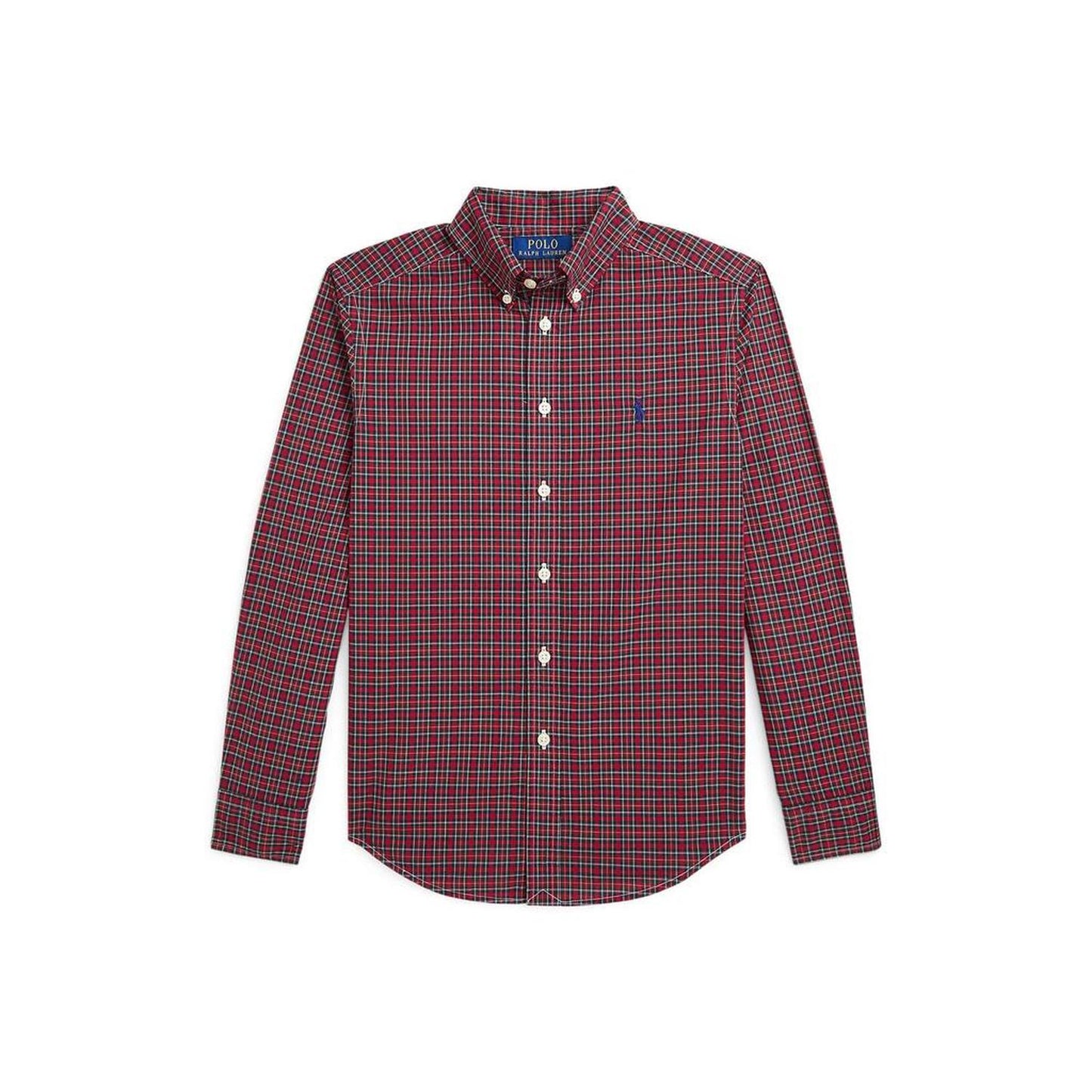 Gingham Cotton Poplin Shirt (Big Kid)