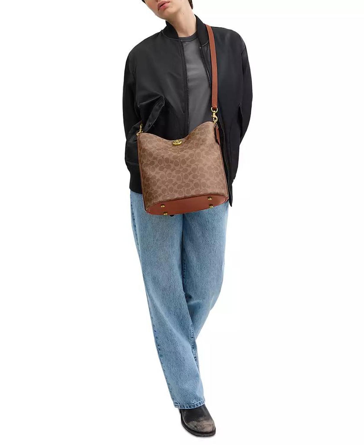 Willow Small Soft Signature Canvas Bucket Bag