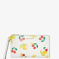 Jet Set Travel Large Sequined Fruit Print Wristlet