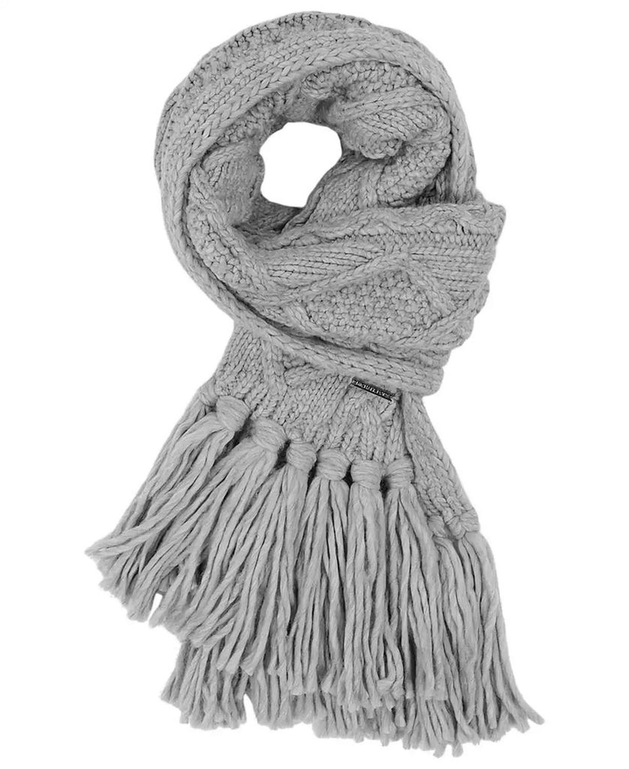 Women's Diamond Cable Fringe Scarf