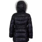 Big Girls Belted Stadium Puffer Jacket