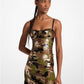 Sequined Camouflage Bustier Dress