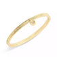 Gold Plated Tea Rose Charm Bangle Bracelets
