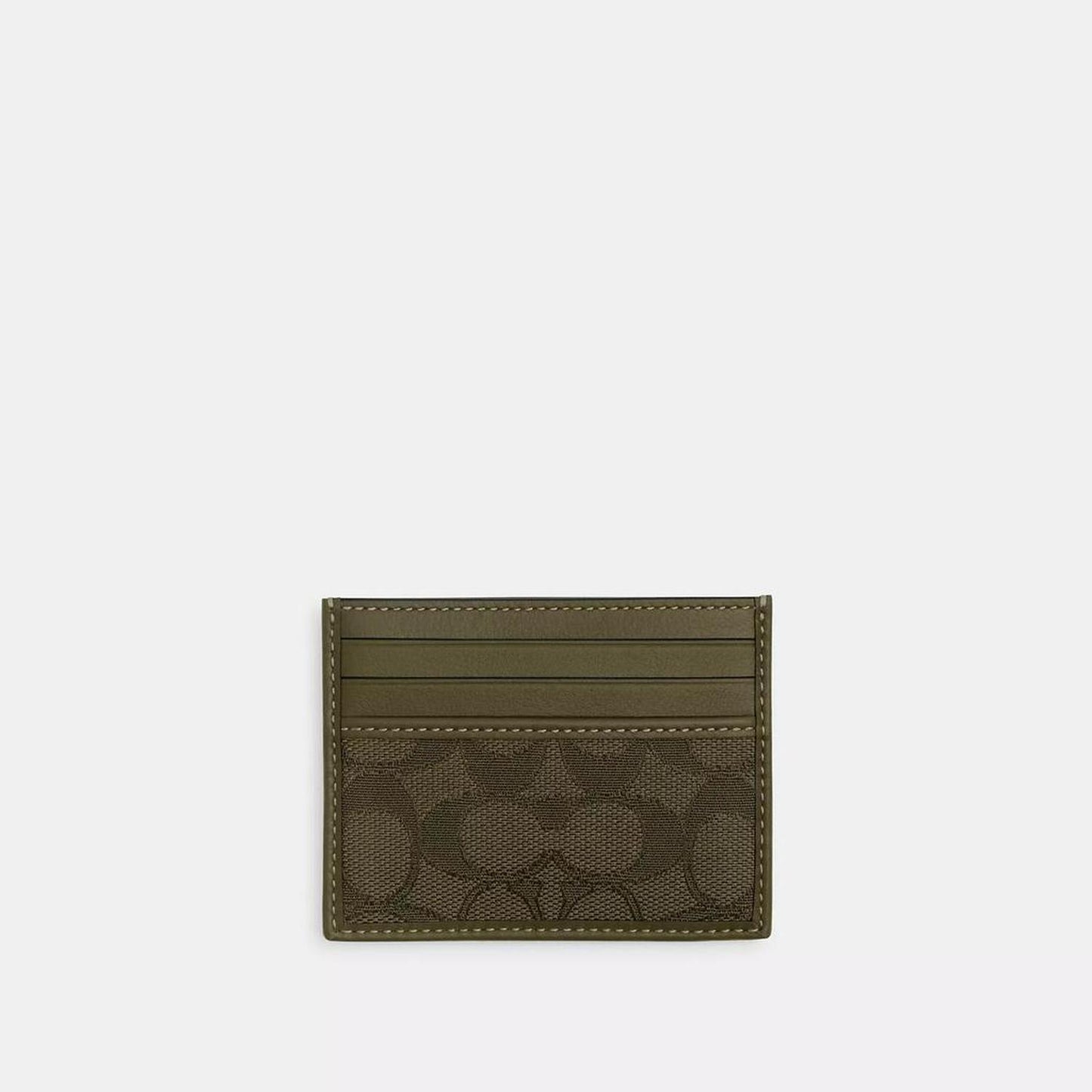 Slim Id Card Case In Signature Jacquard