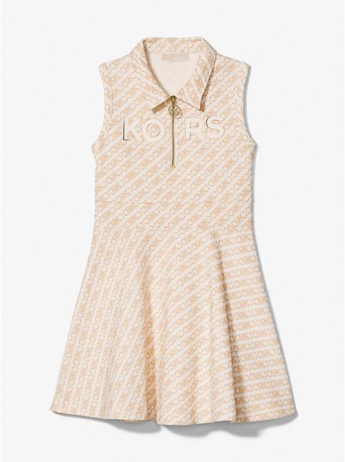 KORS Empire Signature Logo Zip-Up Polo Dress