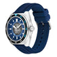 Men's Charter Automatic Blue Silicone Watch 44mm