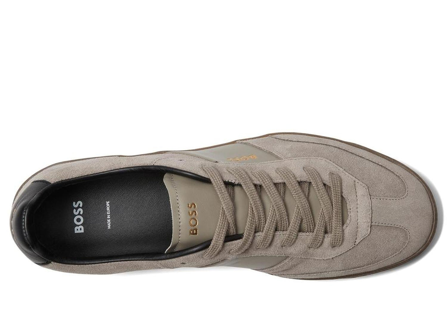Suede Leather Block Low Profile Sneakers