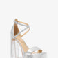 Cami Crackled Metallic Leather Platform Sandal