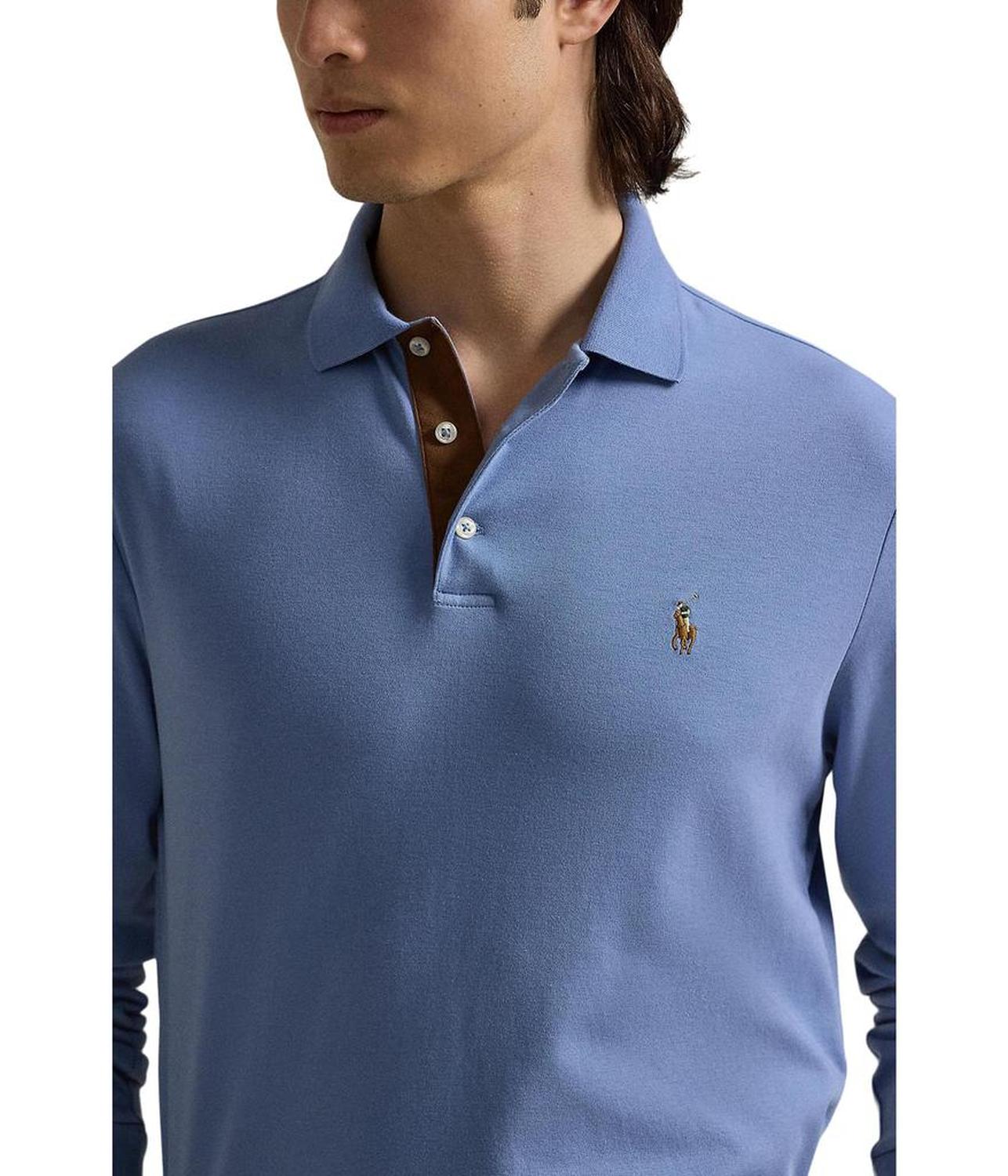 Classic Fit Long Sleeve Soft Touch Polo Shirt