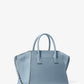 Avril Large Leather and Suede Satchel