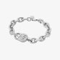 Pavé Lock Chain Link Bracelet